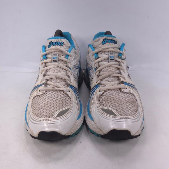 Asics Gel-Kayano 18 Athletic Lace Up Running Shoes Womens Size 9 T250N White - Picture 2 of 10